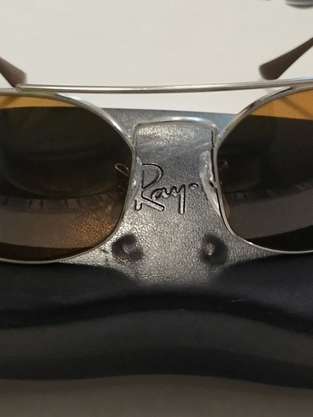 Ray-Ban Silver Frame Sunglasses with Brown Gradient Lenses